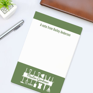 Persoonlijke Moderne Bosgroene Meester Tuinman Post-it® Notes