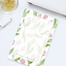 Persoonlijke moderne botanische roze tulp bloem post-it® notes