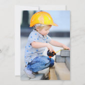 Persoonlijke moderne constructie verjaardag met fo kaart (Achterkant)