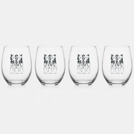 Persoonlijke Moderne Elegante Heksen Wijn Nacht Wijnglas Zonder Voet