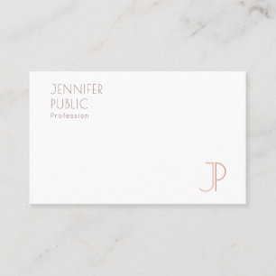 Persoonlijke Moderne Elegante Monogram Sjabloon Visitekaartje