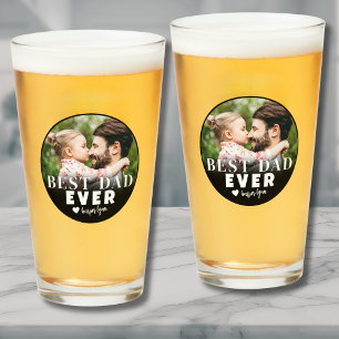 Persoonlijke moderne foto Beste Papa Glas