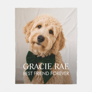 Persoonlijke moderne foto van huisdierhond fleece deken