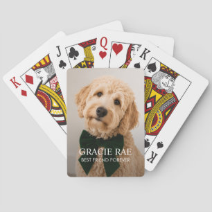 Persoonlijke moderne foto van huisdierhond pokerkaarten