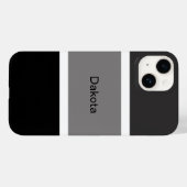 Persoonlijke Moderne Grijze Zwarte Witte Streep Na Case-Mate iPhone Case (Achterkant (horizontaal))