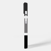 Persoonlijke Moderne Grijze Zwarte Witte Streep Na Case-Mate iPhone Case (Achterkant / Links)