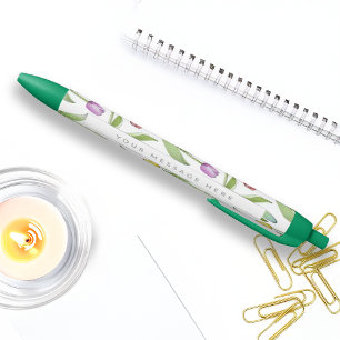 Persoonlijke Moderne Kleurrijke Tulp Bloem Zwarte Inkt Pen