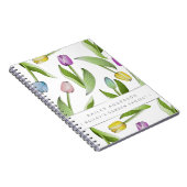 Persoonlijke Moderne Kleurrijke Tulp Notitieboek (Rechterzijde)