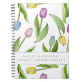 Persoonlijke Moderne Kleurrijke Tulp Notitieboek (Voorkant)