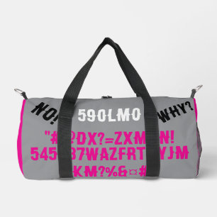 Persoonlijke moderne letters tieners Roze grijs Plunjezak