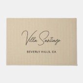 Persoonlijke moderne naam van de woonplaats deurmat (Voorkant)