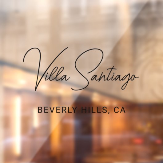 Persoonlijke moderne naam van de woonplaats raamsticker (Vel 2)