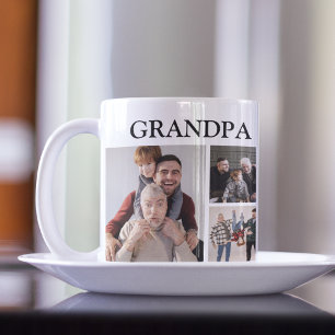 Persoonlijke Moderne Opa 6 foto Koffiemok