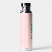 Persoonlijke moderne schaduwmonogram-initialen waterfles (Rechts)