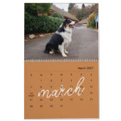 Persoonlijke moderne script hond kalender (Mar 2027)