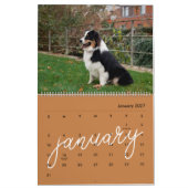 Persoonlijke moderne script hond kalender (Jan 2027)