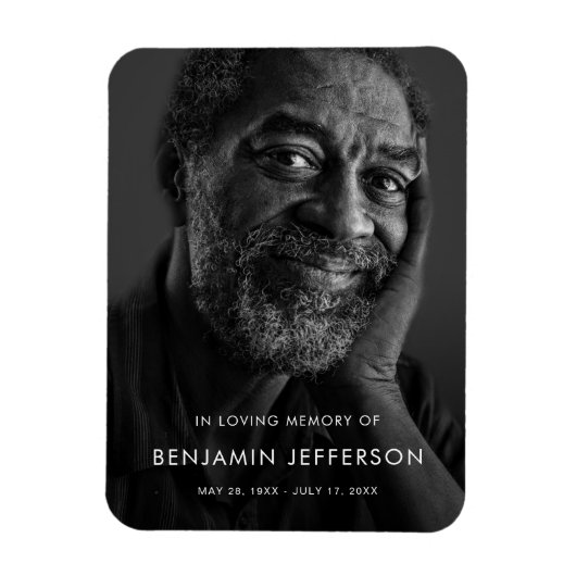 Persoonlijke moderne viering van het leven begrafe magneet (Verticaal)