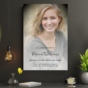 Persoonlijke moderne viering van het leven begrafe poster