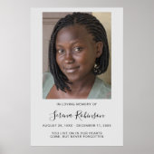 Persoonlijke Moderne Viering van het Leven Funeral Poster (Voorkant)