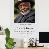 Persoonlijke moderne viering van rouwplechtigheid poster (Thuiskantoor)