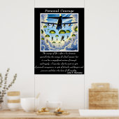 Persoonlijke moed: Airborne Descent Poster (Keuken)