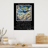 Persoonlijke moed: springen van de hoogten poster (Keuken)