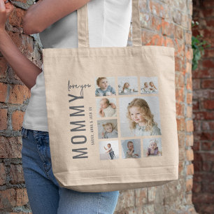 Persoonlijke Moeder 9 Foto Collage Tote Bag