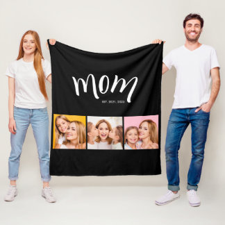 Persoonlijke Moeder Kinderen 3 Foto Collage Moeder Fleece Deken