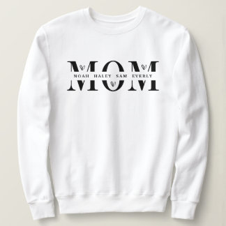 Persoonlijke moeder sweatshirt met namen van kinde