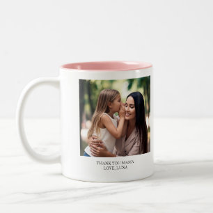 Persoonlijke Moederdag bedank Mama Tweekleurige Koffiemok
