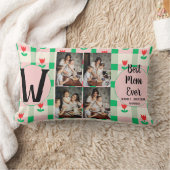 Persoonlijke moederdag, foto collage florale gift kussen (Deken)