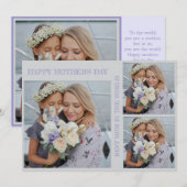 Persoonlijke Moederdag-foto-collage plat kaart (Voorkant / Achterkant)