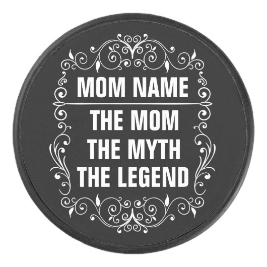 Persoonlijke Moederdag Hockey Puck (Voorkant)