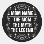 Persoonlijke Moederdag Ronde Sticker (Voorkant)