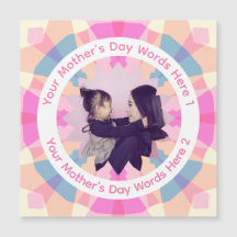 Persoonlijke Moederdag Roze Ster Mama Fotokaart