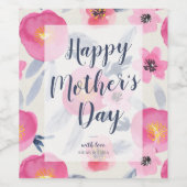 Persoonlijke Moederdag Wijn Etiket (Enkel label)