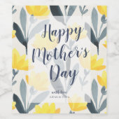 Persoonlijke Moederdag Wijn Etiket (Enkel label)