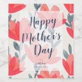 Persoonlijke Moederdag Wijn Etiket (Enkel label)