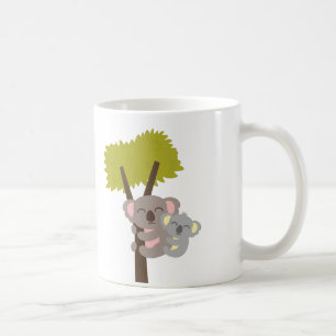 Persoonlijke mok met babykoala die mammie knuffelt
