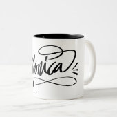 Persoonlijke mok met handschrift met de naam Monic (Voorkant rechts)