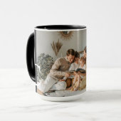 Persoonlijke mok met monogram en familiefoto (Voorkant links)