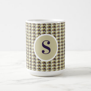 Persoonlijke mok met monogram voor café latte in g