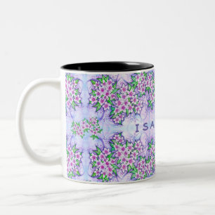 Persoonlijke mok met mooie kleine bloemen