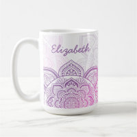 Persoonlijke mok Rosaline Mandala 15 oz.