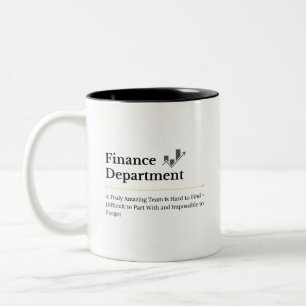 Persoonlijke mok voor de financiële afdeling