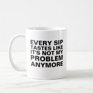 Persoonlijke mok voor pensionering, elke slok smaa