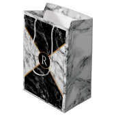 Persoonlijke Monogram Aangepaste Letter Marmeren C Medium Cadeauzakje (Achterkant Gekanteld)