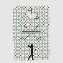 Persoonlijke Monogram Argyle Aangepaste Naam Golfhanddoek