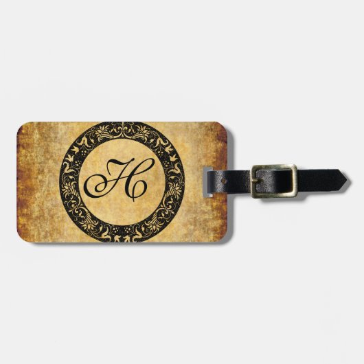 Persoonlijke Monogram Bagage Label (Voorkant horizontaal)
