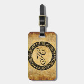 Persoonlijke Monogram Bagage Label (Voorkant verticaal)